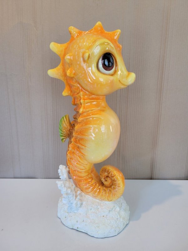 Preview: Gloss Seepferd groß, gelb